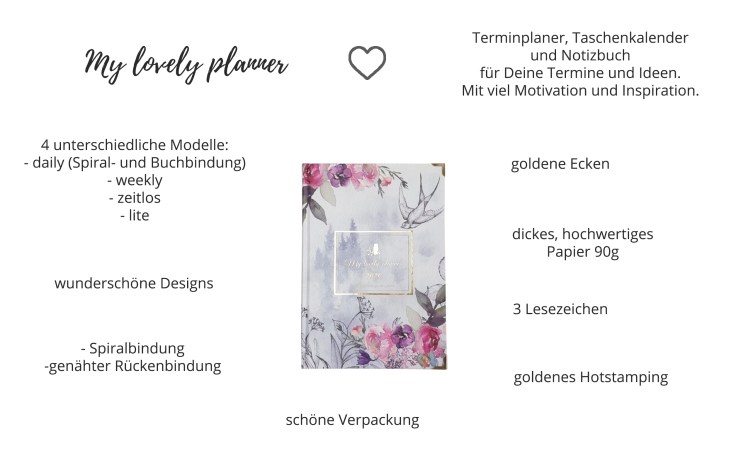 My lovely planner – Terminplaner und Notizbuch für 2020